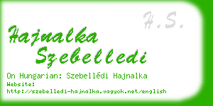 hajnalka szebelledi business card