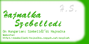 hajnalka szebelledi business card